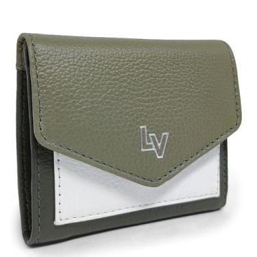 Imagem de Carteira Feminina Pequena De Couro Le Voyage Cartões Moedas, Verde