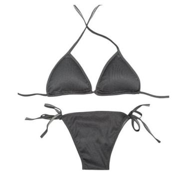 Imagem de Biquini Conjunto Tecido Canelado Com Bojo Bikini Varias Cores Verão Te
