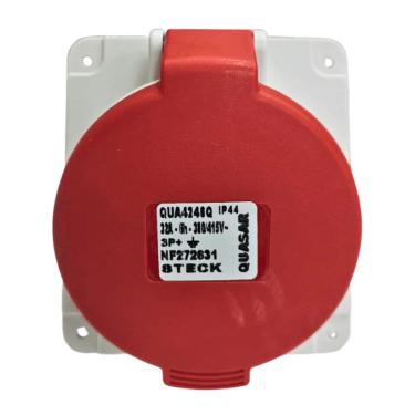 Imagem de Tomada Quasar 3P+T 380/415V 32A IP44 Cód. QUA4246Q – Steck Tomada Quasar 3P+T 380/415V 32A IP44 Cod. QUA4246Q – Steck
