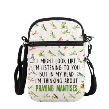 Imagem de PLITI Bolsa tiracolo Praying Mantises Lover Gift I'm Listening To You But In My Head I'm Thinking About Praying Mantises, Might Mantises Zcbag