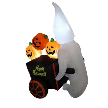 Imagem de CarpNettore Decoração Inflável de Halloween, Cena Fantasma com Abóboras, Acessório para Carro com Iluminação LED, Adequado para, Quintal E