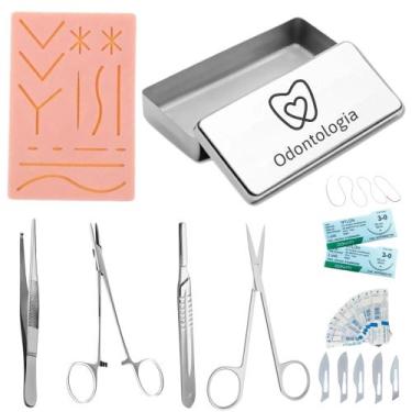 Imagem de Kit Tesoura Iris Pele Artificial Pinça - Love Saude, ESTOJO ODONTO - M