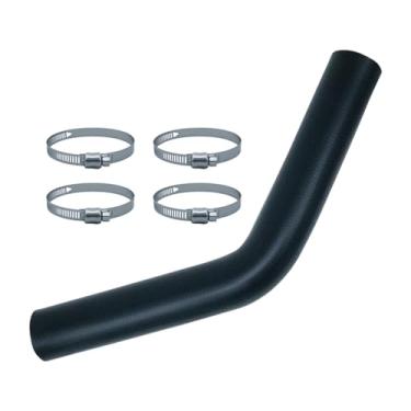 Imagem de Mangueira de pescoço de enchimento de combustível de gasolina de 45°, 3,8 cm ID x 39,5 cm de comprimento com 4 grampos de aço inoxidável, borracha nitrílica reforçada para gasolina, diesel, tanques de