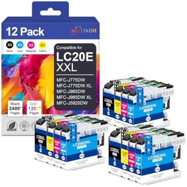 Imagem de LC20EXXL cartuchos de tinta de substituição para Brother LC20E cartucho compatível com LC20E XXL tinta para MFC J985DW MFC J775DW MFC J775DW XL MFC J985DW XL MFC J5920DW MFCJ985DW MFCJ775DW