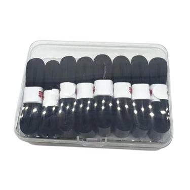 Imagem de Fenteer Fita adesiva para raquete de tênis, 8 peças, cabo acolchoado, macio, seco, confortável, faixa antissuor, fita antiderrapante para de tênis, Preto