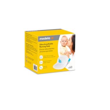 Imagem de Absorventes Descartáveis para Seios Ultra Respiráveis Medela | Altamente Absorventes, Respiráveis e Discretos para maior Conforto, 60 unidades/caixa