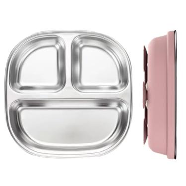 Imagem de Rrlihjgu Pratos Para Crianças,Pratos Divisoes com para Bebes - Tigelas Alimentação Seguros -Louças Utensilios Alimentar - para Meninos Meninas Casa Escola Jardim de Infância