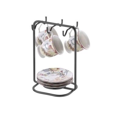 Imagem de Suporte Para Xícaras E Pires De Café Em Aço Carbono Caffè Future Onix