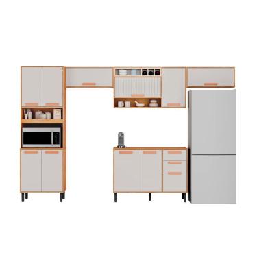 Imagem de Cozinha Completa Em Mdp Nápoles Off White E Cinamomo 350cm Citatiaia