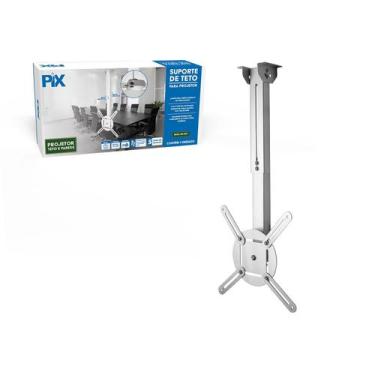Imagem de Suporte Projetor De Teto E Parede Branco 50Cm De Comprimento - PIX