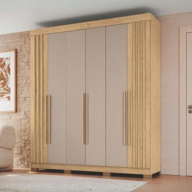 Imagem de Guarda Roupa Casal Flex 6 Portas com Pés Verona Móveis Castro, Angelin