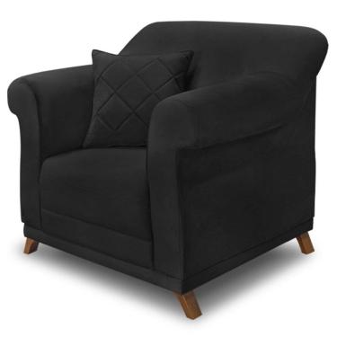 Imagem de Poltrona Decorativa Retro Polo Com Almofada Suede 1105 Ezz