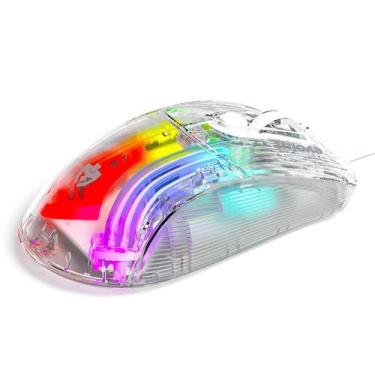 Imagem de Mouse Gamer Evolut EG114 Lumini Transparente  7200 DPI LED Rainbow 6 B
