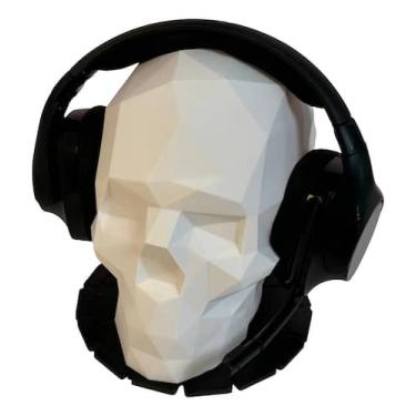 Imagem de Suporte Headset Gamer Headphone Fone Ouvido Parede Skull - JM3D