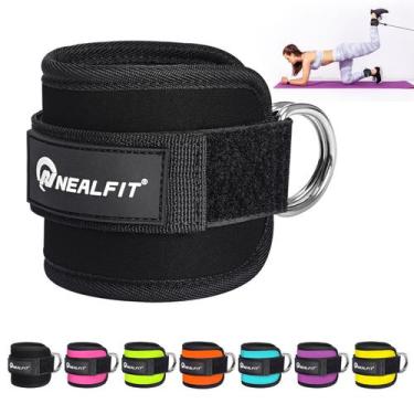 Imagem de Alça de tornozelo NEALFIT para Cable Machine Gym Leg Workout preta