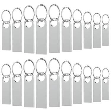 Imagem de Unidade flash USB Wooolken de 8 GB (pacote com 20) de metal com chavei