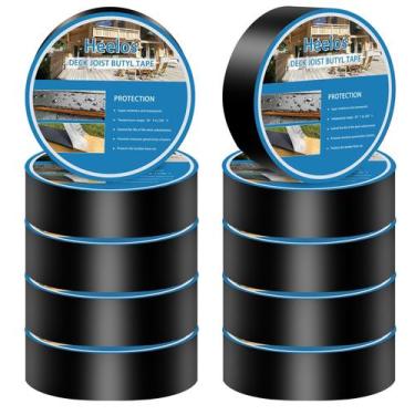 Imagem de Joist Tape Heelos Butyl para decks, 50 m, impermeável, pacote com 10