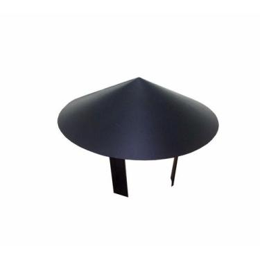 Imagem de Chapéu chinês preto para dutos de 100 mm para topo de chaminé - Galvoc