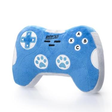 Imagem de MTERSN Brinquedos fofos para cães - controlador de jogo de pelúcia brinquedos engraçados para mastigar filhotes com papel enrugado - brinquedos legais para cães e presente de aniversário engraçado