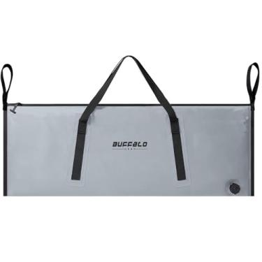 Imagem de Buffalo Gear Saco isolado para matar peixes 122 × 45 cm, bolsa térmica de peixe à prova de vazamento, bolsa portátil à prova de água para peixes mantém o gelo por mais de 24 horas