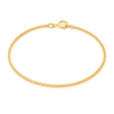 Imagem de VIRENZA Pulseira Veneziana Feminina 18cm Folheada a Ouro 18k