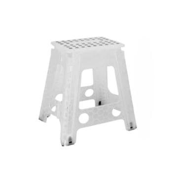 Imagem de Banco Dobravel, banco antiderrapante, bancada de trabalho para camping, Paramount(45cm - Clear)