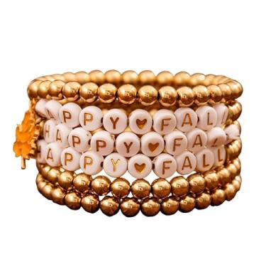Imagem de Pulseiras de argila macia de ação de graças com contas de liga Y2K, pulseiras femininas de acrílico, empilhável, contas, heishi, elástico, abóbora, peru, berloque, joia de festa, presente, 0.1