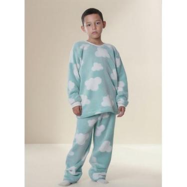 Imagem de Pijama Infantil Estampa Aleatória Fleece Dunabella - dunabella clothin