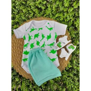 Imagem de Conjunto Sandalia Com Body E Short Bebe Menina Capivara Estampado Verã