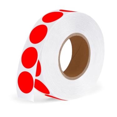 Imagem de 1000 peças de adesivos redondos de 1/2 polegada com código de cores, círculo vermelho, colorido, etiqueta de codificação para casa, escritório, sala de aula, marcação, quintal, garagem, preço de venda
