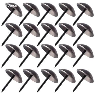 Imagem de Tachinhas de madeira decorativas 100 peças para, pregos, cúpula, design de longa duração, vintage, e decoração de pendurar artesanato de parede para, projetos de móveis e casa ideal