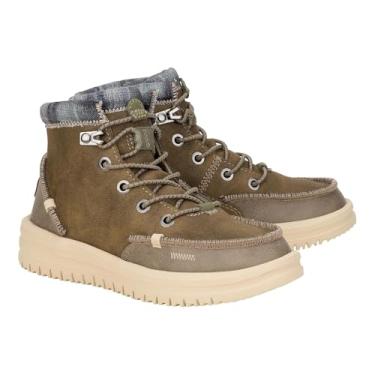 Imagem de HEYDUDE Tênis masculino Kid Bradley Classic (criança pequena/criança grande), nogueira, tamanho 36 médio