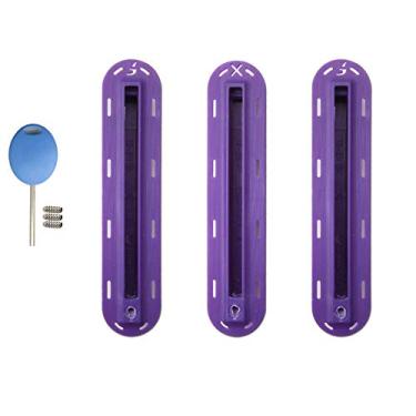 Imagem de Lonnngg Conjunto de 3 peças, caixa de barbatanas triplas, conjunto de caixa de quilhas de prancha de surf com chave de parafusos, conjunto de plugues de aletas de surf para prancha de surf