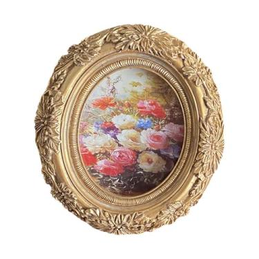 Imagem de Ｂｅｓｇａ Porta-retratos retrô com design ornamentado, suporte decorativo para fotos, ideal para prateleira, mesa de jantar, sala de estar e decoração de casa.
