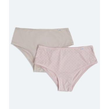 Imagem de Kit 2 Calcinhas Biquíni DelRio-52021, Bege, GG