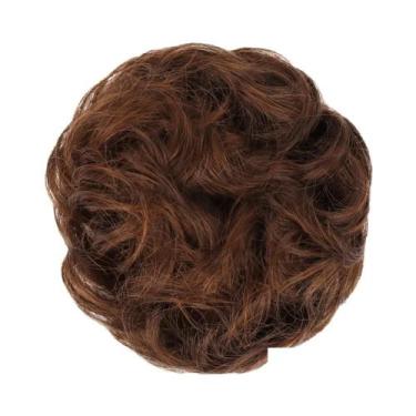 Imagem de Coque De Cabelo Sintético Cacheado Natural Para Mulheres, Extensões De