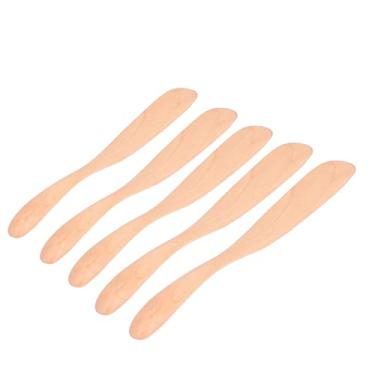 Imagem de Phefop Espalhador de Queijo Com Faca de Manteiga de Madeira, Cereja Natural 16,5 Cm para Servir Pão e Bolo (Cor Madeira)