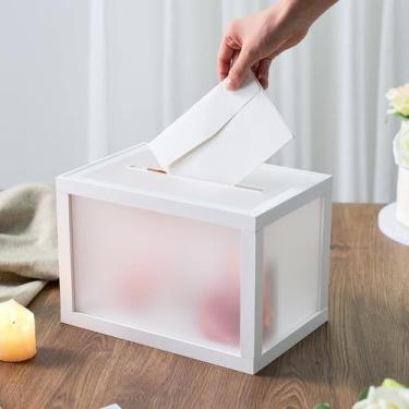 Imagem de Caixa de cartão de casamento AW BRIDAL Frosted para recepção 27x18x18c