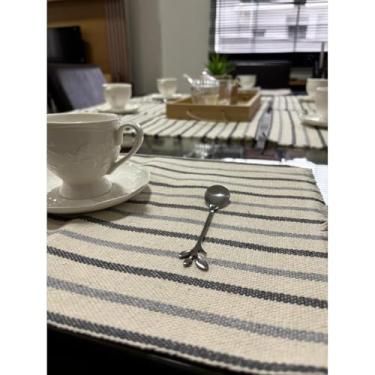 Imagem de Jogo Americano 7 Peças em Algodão com Trilho de Mesa Kit Mesa Posta Decorativo para Cozinha e Sala 6 Lugares + 1 Caminho de Mesa (JGAM17)