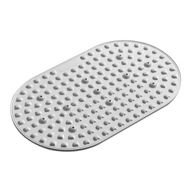 Imagem de Ysyqkn Tapete de massagem para os pés com pontos de acupuntura, portátil e leve, em TPE, para caminhada, apoio para os dedos, ideal para ficar sentado por, Cinza