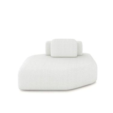 Imagem de Sofá Ilha Dakota Chaise 168cm Modulado Encosto Almofada Solta Bouclê O