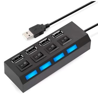 Imagem de Hub Usb 4 Portas 2.0 Adaptador E Expansor