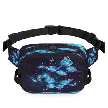 Imagem de Pochete floral mandala boho ciano para mulheres e homens com alça ajustável bolsa de cinto bolsa transversal bolsa de peito bolsa tiracolo bolsa tiracolo, Cor 23