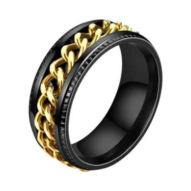 Imagem de Anel Giratório De Aço Inoxidável De 8mm Para Homens, Joia De Moda, Fid