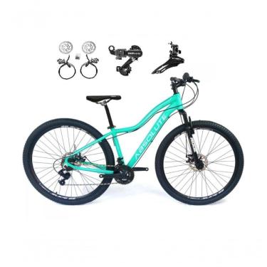 Imagem de Bicicleta Aro 29 Absolute Hera Feminina 24v Câmbios Shimano Freios Hidráulicos Garfo Suspensão - Verde