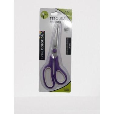 Imagem de Tesoura Multiuso 7,5" - 20 cm. Linha Colorida HM128 - H&M
