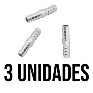 Imagem de Conector Aço Emenda Espigão Reto 1/4" BFH2694 Bestfer, 3 peças