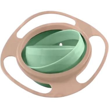 Imagem de Prato Giratório 360 Graus Giro Bowl Com Tampa Bebê Não Derruba Comida (verde)