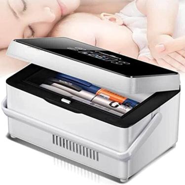 Imagem de Estojo Portátil Para Refrigeração De Medicamentos, Refrigerador De Insulina, Minigeladeira Inteligente Com Grande Espaço De Refrigeração Para Bolsa Térmica Médica Para Viagens,2 Baterias,YUYANAIAI