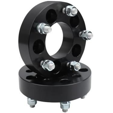 Imagem de IRONTEK Adaptadores de roda 5x5 a 5x4,5 aptos para Chevrolet Caprice, Dodge Journey, Chrysler Pacifica, Cadillac, Buick, espaçadores de roda de passo de rosca forjada de 3,8 cm M12x1,5 furo do cubo